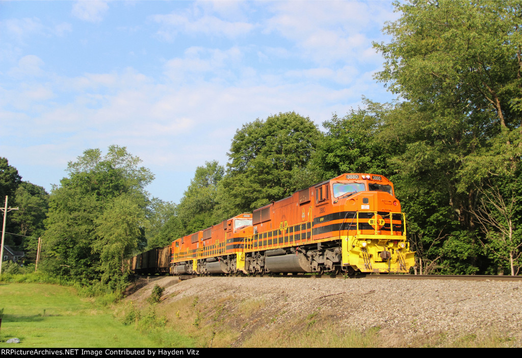BPRR 3880 takes a Coal Train North